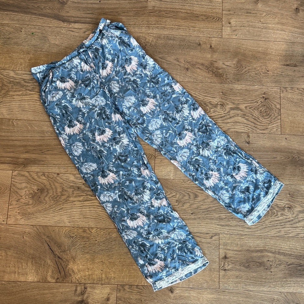 Floral Blue Pants